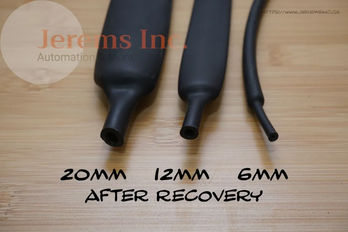 [4:1 Adhesive Lined (Dual Wall) Heat Shrink - BLACK - 12mm] 4:1 Adhesive Lined (Dual Wall) Heat Shrink - BLACK - 12mm