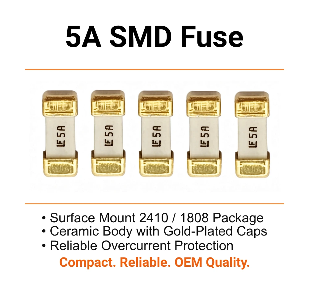 [005-1808SMD5] SMD Replacement Fuses - 5pk (5A)